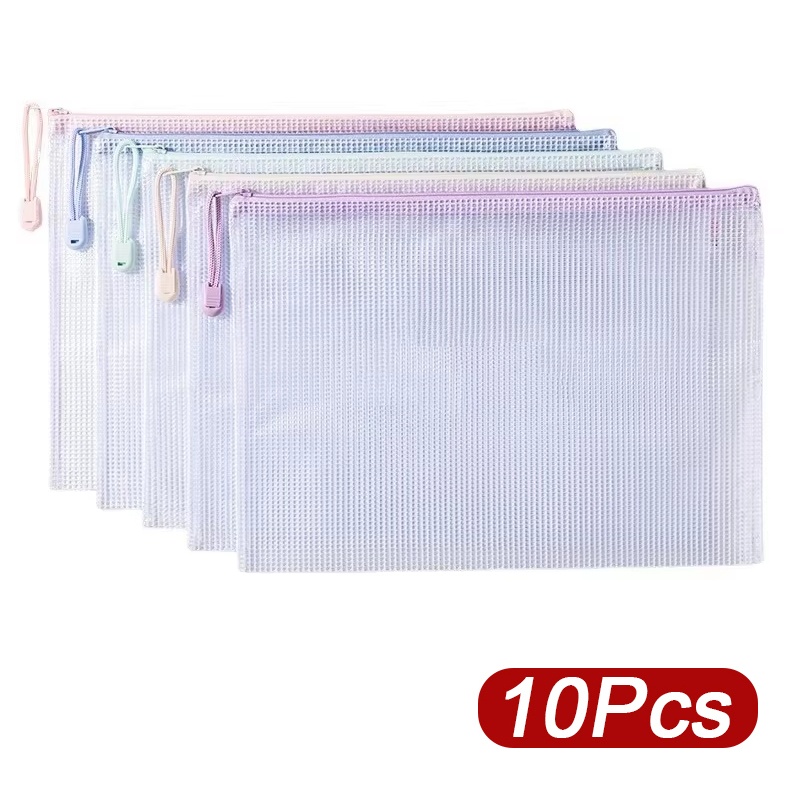 Is Stationery Office Supply - 5-30 قطعة حقيبة شبكية بسحاب A4/A5،