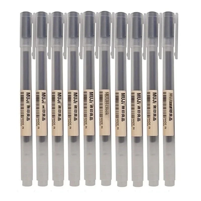 Gel Ink Pen Set - 6/8 قطعة/المجموعة MUJIs هلام القلم أسود/أحمر/أزرق