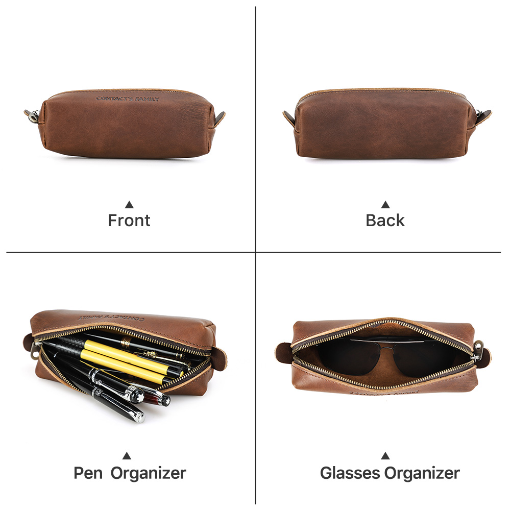 مقلمة جلدية ريترو عالية السعة  - مراجعة Office Stationery Supply Business وسعره