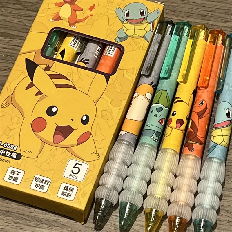 5 قطع بيكاتشو جل مجموعة أقلام  - مراجعة Gel Ink Pen Set وسعره