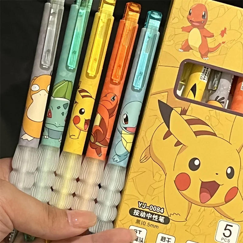 5 قطع بيكاتشو جل مجموعة أقلام  - مراجعة Gel Ink Pen Set وسعره