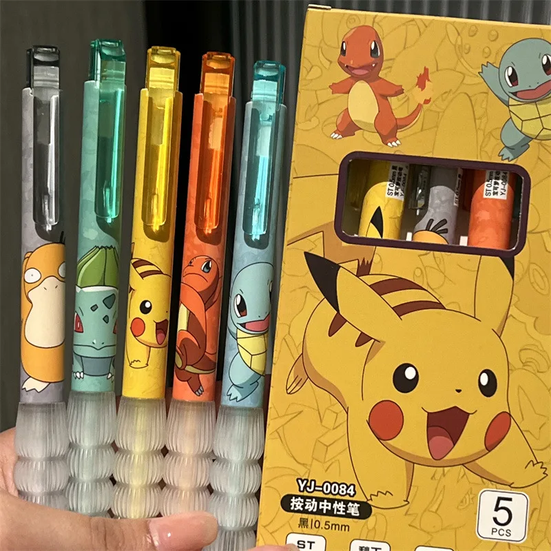 5 قطع بيكاتشو جل مجموعة أقلام  - مراجعة Gel Ink Pen Set وسعره