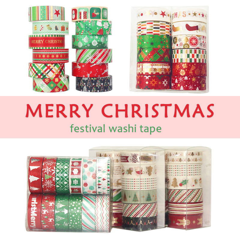 60 متر عيد الميلاد اشي أشرطة م - مراجعة Washi Tape Set وسعره