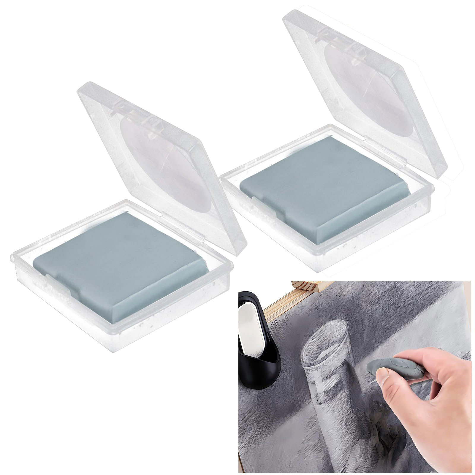 قطعتان من ممحاة قابلة للعجن لل - مراجعة Rubber Eraser Kneaded وسعره